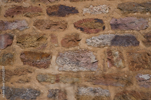 Old rock wall construction in a house