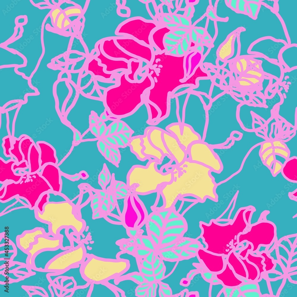 Fototapeta premium seamless floral pattern