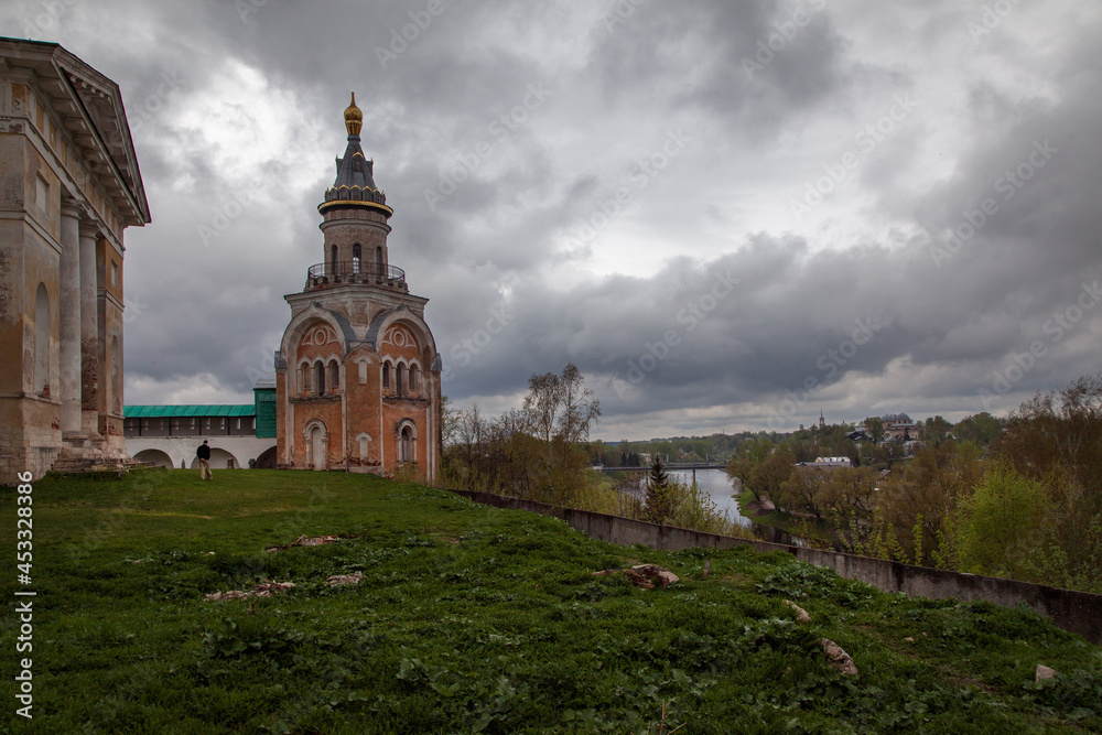 Ancient monasteries of the old town of Torzhok. Tver region. Russia.
