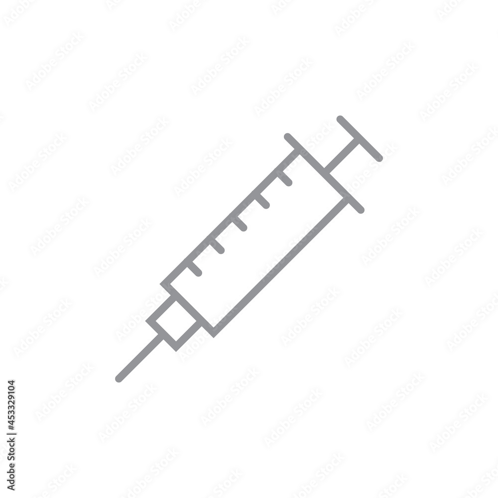 Syringe icon. Vaccine symbol. Linear vector illustration. Syringe icon. Vaccine symbol. Linear vector illustration.