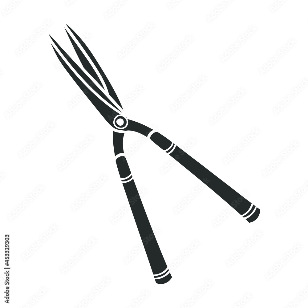 Pruning Shears Icon Silhouette Illustration. Garden Tools Vector Graphic Pictogram Symbol Clip Art. Doodle Sketch Black Sign. Pruning Shears Icon Silhouette Illustration. Garden Tools Vector Graphic Pictogram Symbol Clip Art. Doodle Sketch Black Sign.