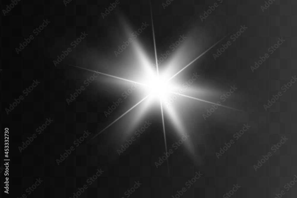 Glowing white Light effect. Vector illustration Glowing white Light effect. Vector illustration