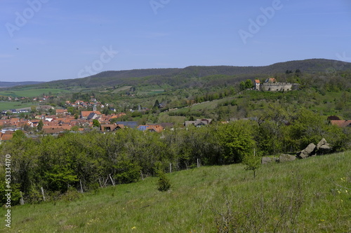 Blick von der Wart auf Schloss Königsberg bei Königsberg in Bayern, Landkreis Hassberge, Unterfranken, Franken, Bayern, Deutschland photo