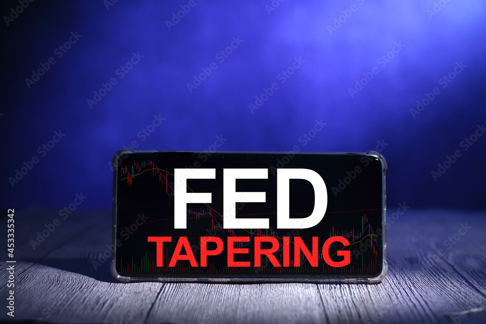 Taper Tantrum concept, global economic world market reacting to the Fed  Tapering Off Stock-Foto | Adobe Stock