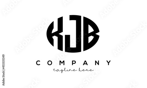 KJB three Letters creative circle logo design photo