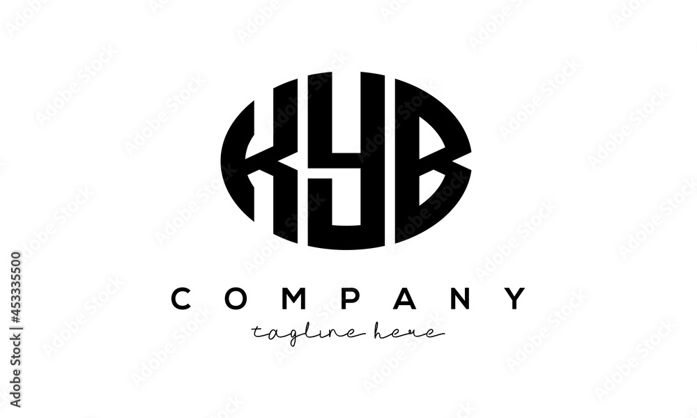 KYB three Letters creative circle logo design