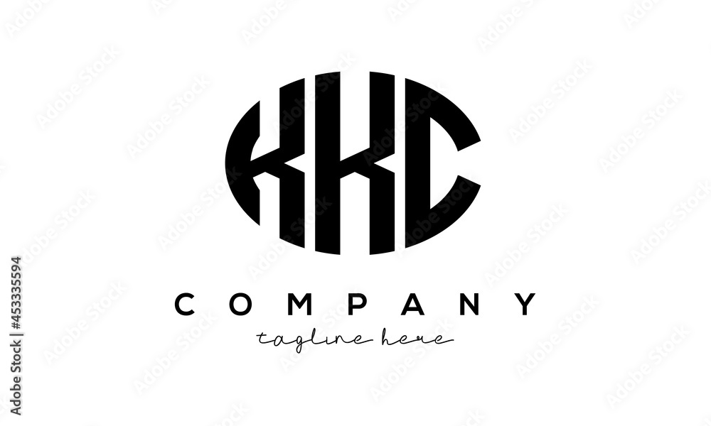 KKC three Letters creative circle logo design KKC three Letters creative circle logo design