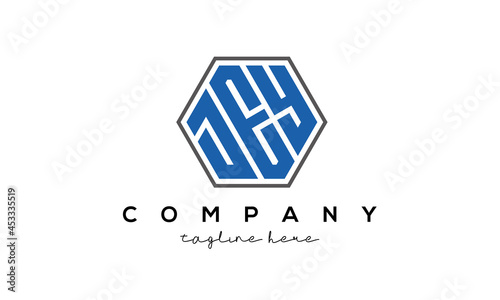 letters DEY creative polygon logo victor template