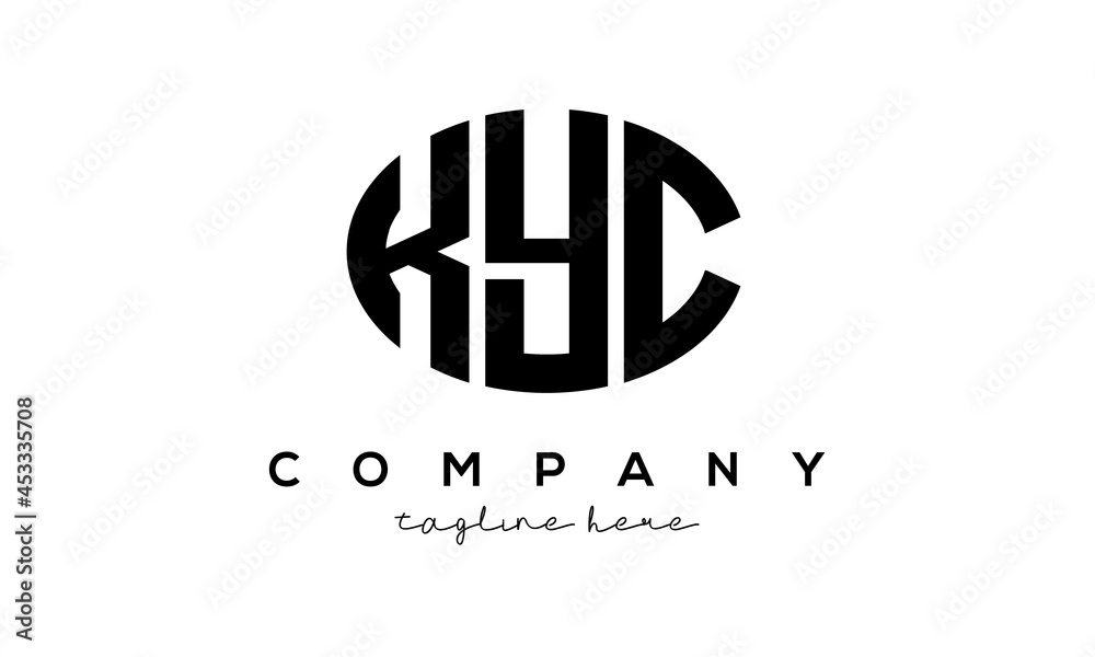KYC three Letters creative circle logo design