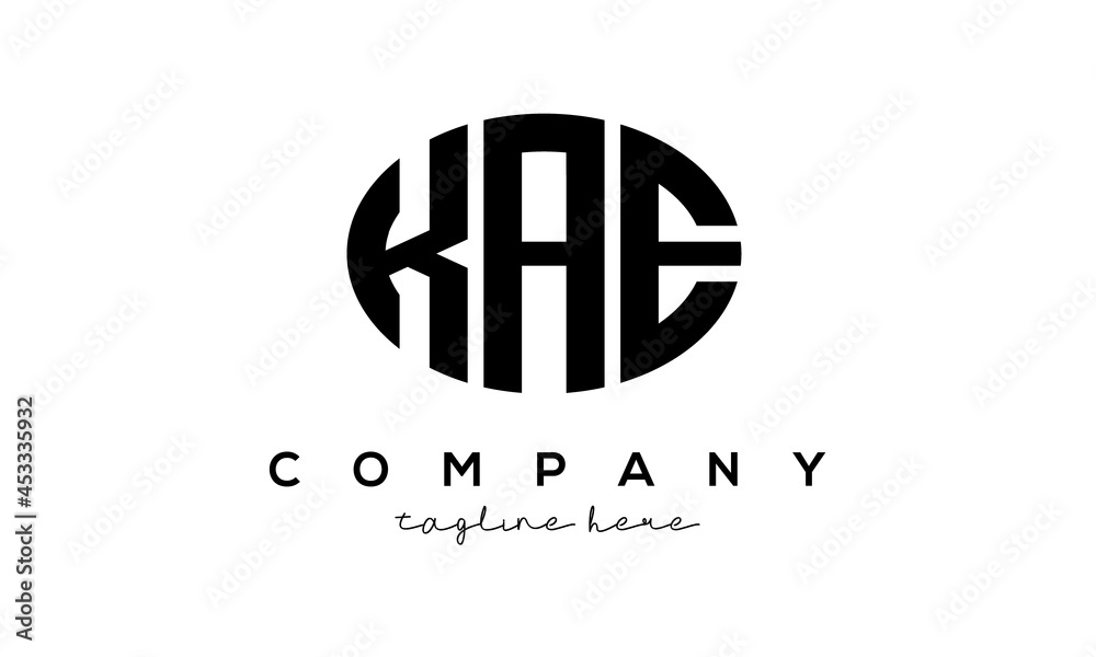 KAE three Letters creative circle logo design