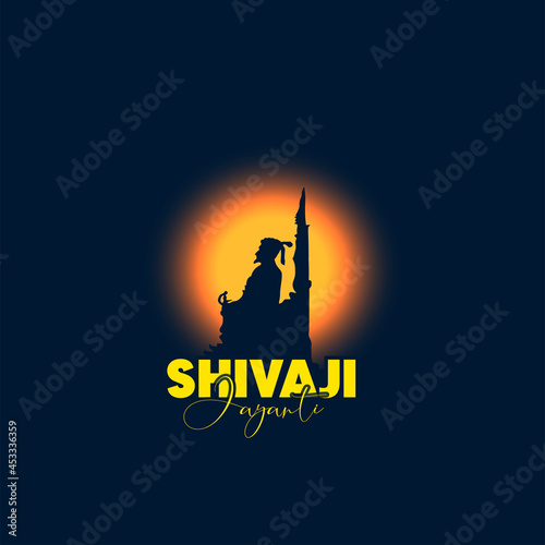 Vector Illustration of Chhatrapati Shivaji Jayanti. photo