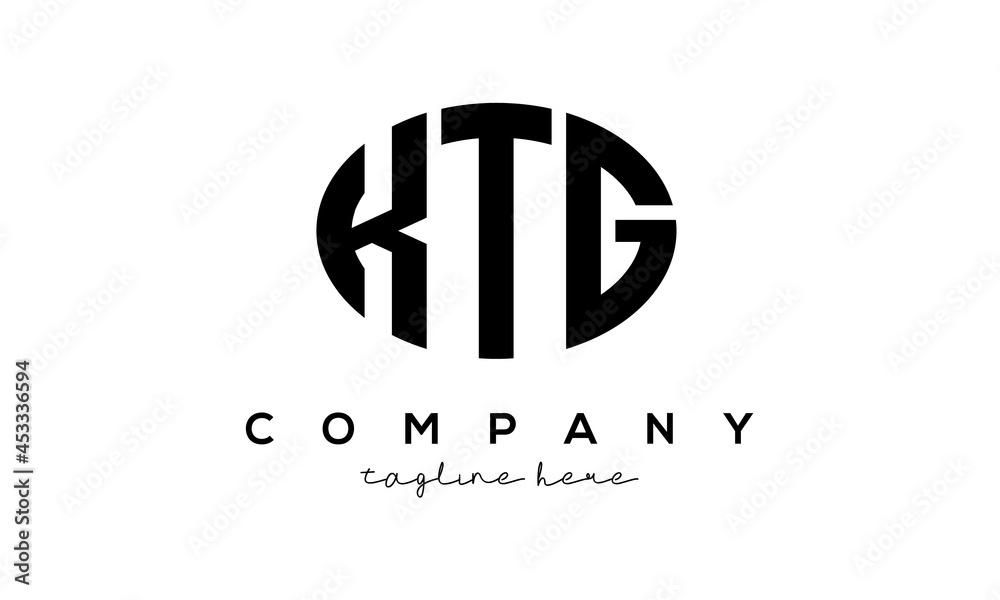 KTG three Letters creative circle logo design KTG three Letters creative circle logo design