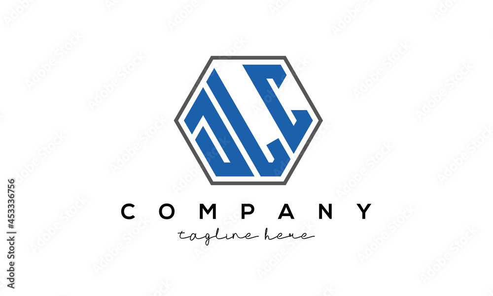 letters DLC creative polygon logo victor template Stock Vector | Adobe