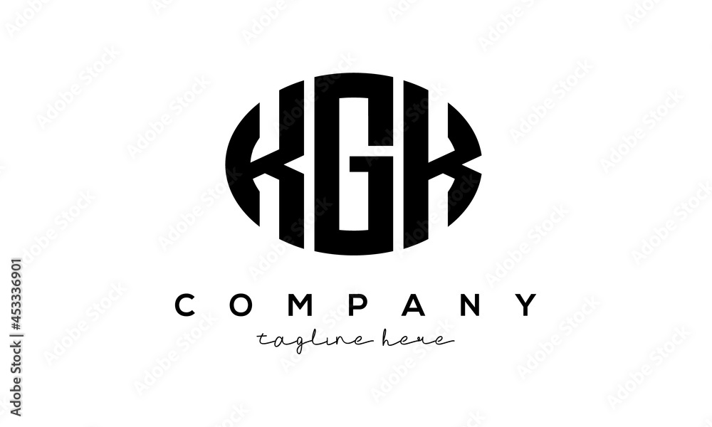 KGK three Letters creative circle logo design KGK three Letters creative circle logo design