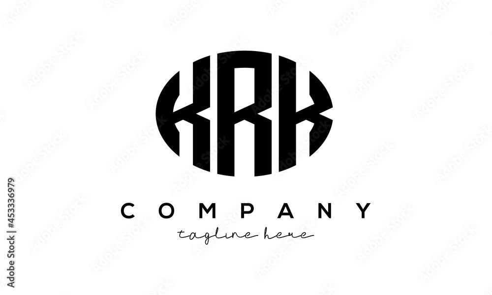KRK three Letters creative circle logo design KRK three Letters creative circle logo design