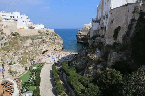 view of the town and beach of Polignano a Mare in southern Italy © AlexandraDianaGeaman