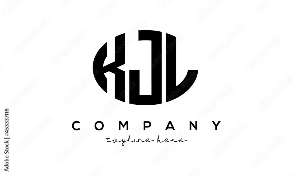 KJL three Letters creative circle logo design KJL three Letters creative circle logo design