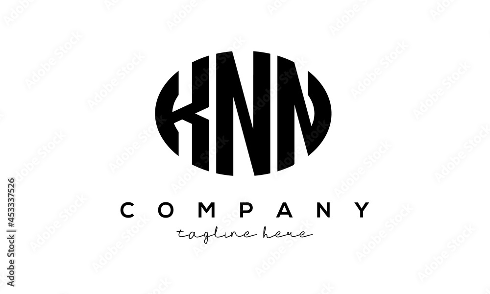 KNN three Letters creative circle logo design