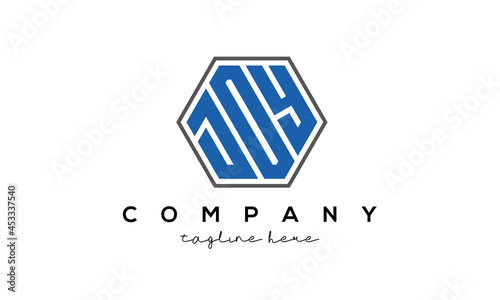 letters DOY creative polygon logo victor template