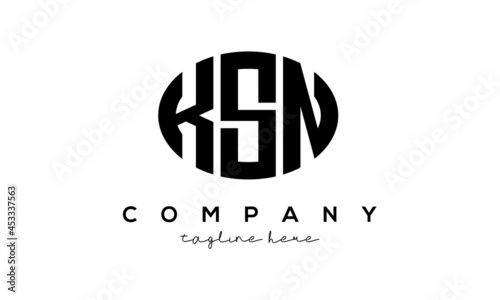 KSN three Letters creative circle logo design