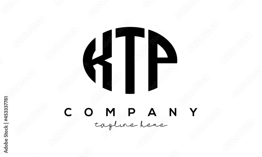 KTP three Letters creative circle logo design