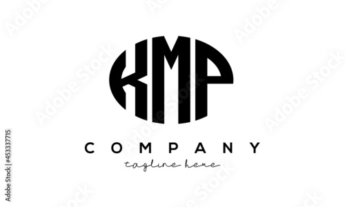 MKP three Letters creative circle logo design