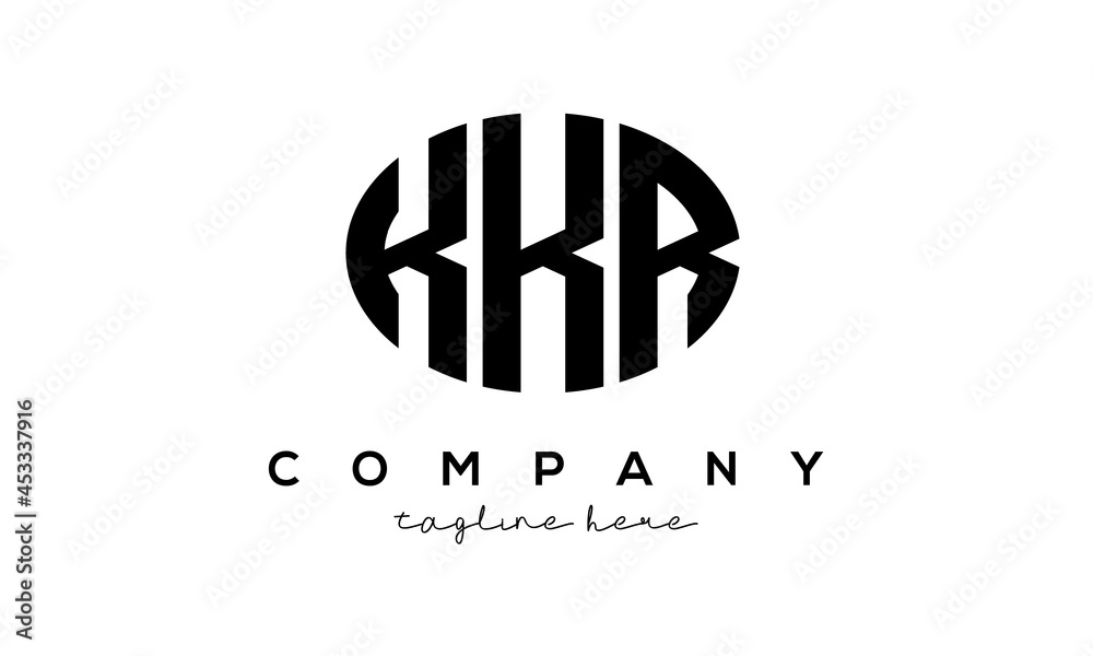 KKR three Letters creative circle logo design