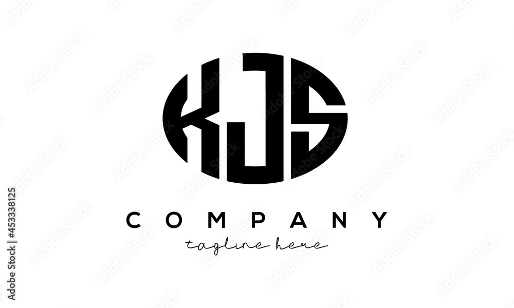 KJS three Letters creative circle logo design