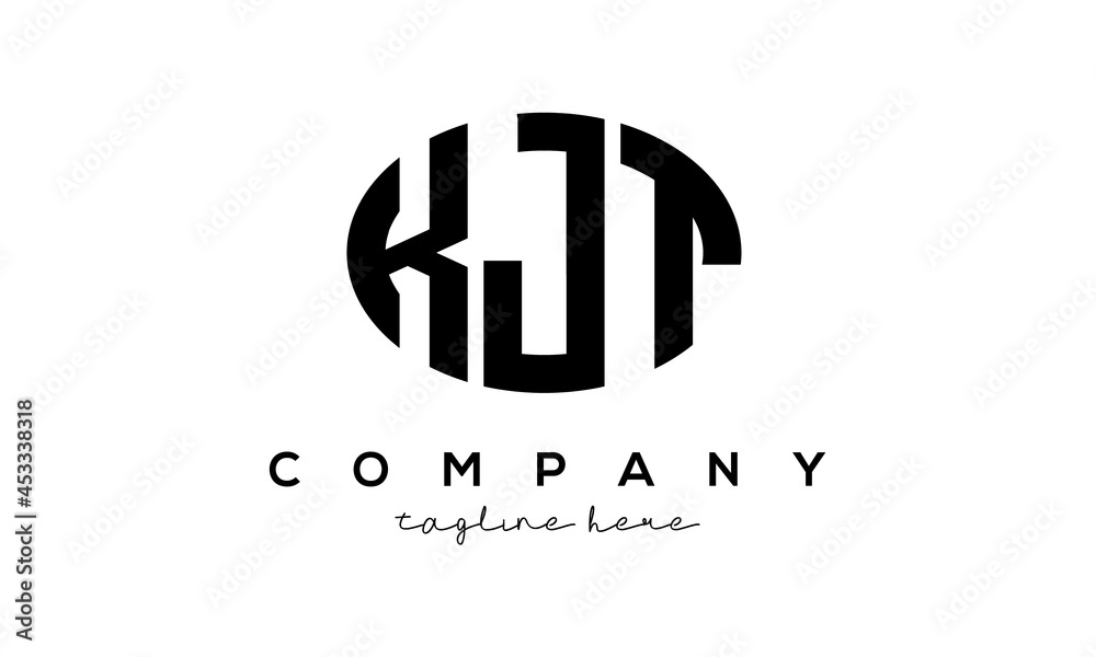 KJT three Letters creative circle logo design KJT three Letters creative circle logo design