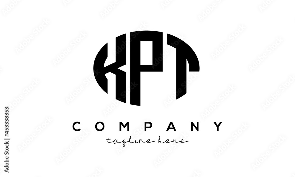 KPT three Letters creative circle logo design KPT three Letters creative circle logo design
