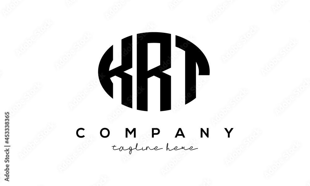 KRT three Letters creative circle logo design KRT three Letters creative circle logo design