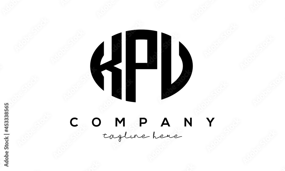 KPU three Letters creative circle logo design KPU three Letters creative circle logo design