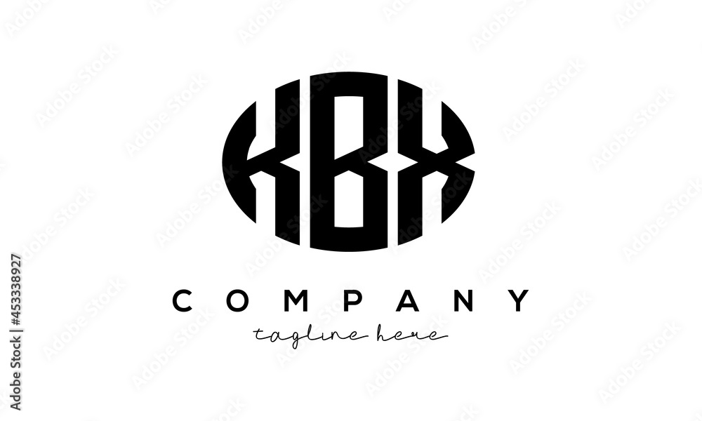 KBX three Letters creative circle logo design KBX three Letters creative circle logo design