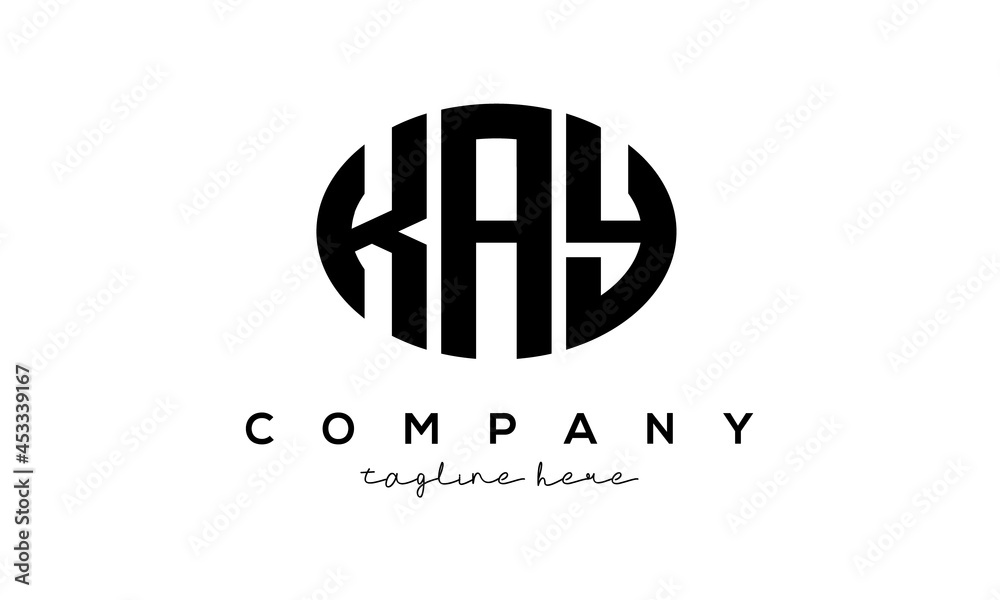 KAY three Letters creative circle logo design