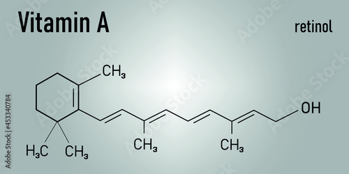 Vitamin A (retinol) molecule. Skeletal formula.	

