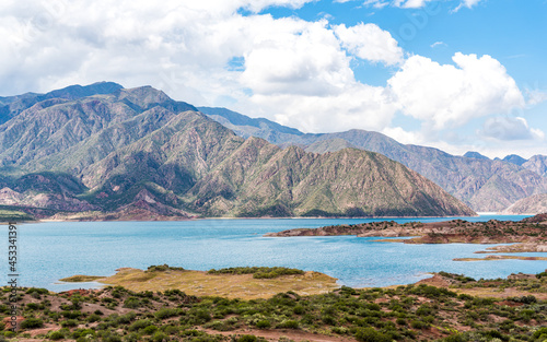 Argentina, Province of Mendoza, the artificial lake Potrerillos. 