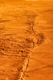 San Andreas earthquake fault line desert California
