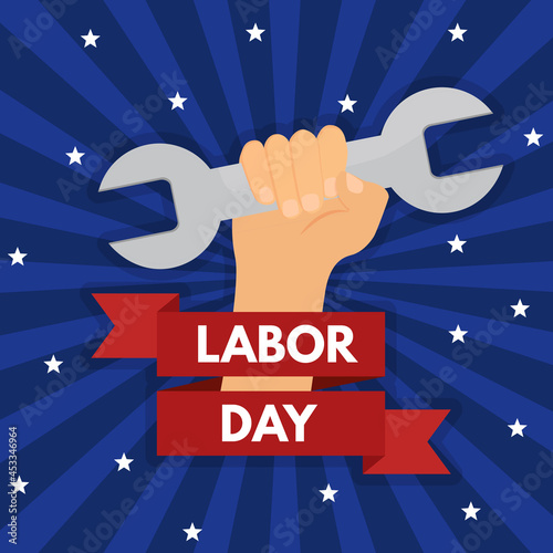 Labor Day Poster. Vector Illustration. EPS10