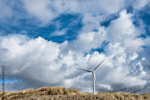 Windmills in the dunes near Wijk aan Zee, Noord-Holland Province, The Netherlands photo