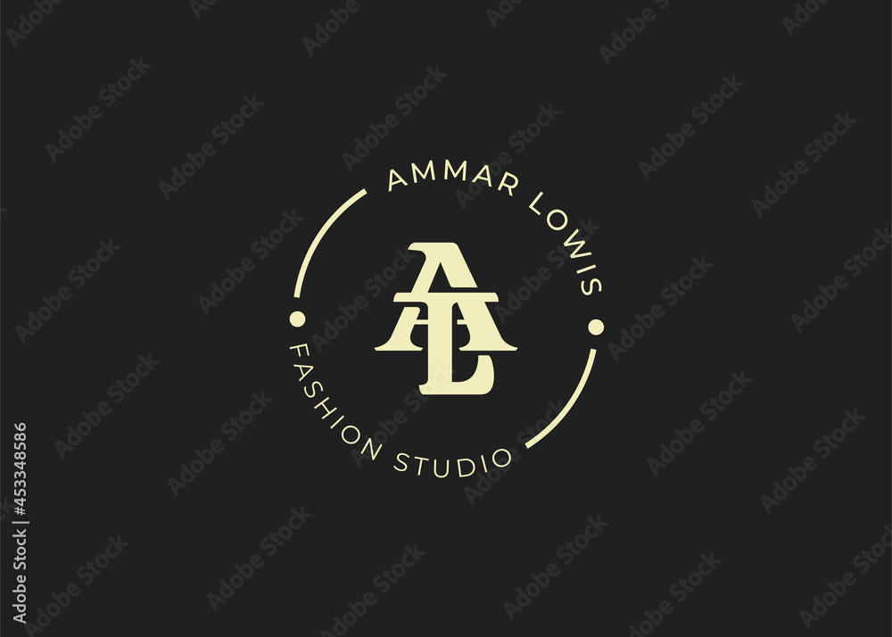 Fototapeta premium Initial a l letter logo design template, vintage style, Vector illustrations