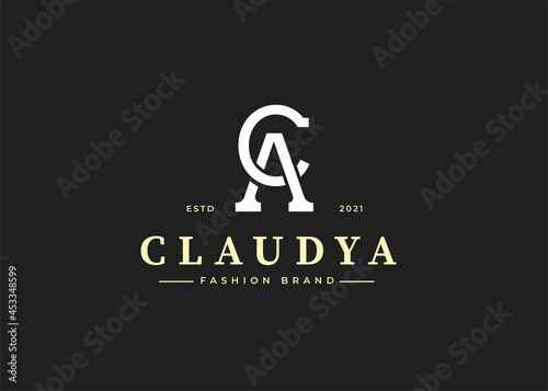 Initial c a letter logo design template, Vector illustrations