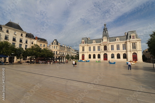 La place du Marechal Leclerc, ville de Poitiers, departement de la Vienne, France photo