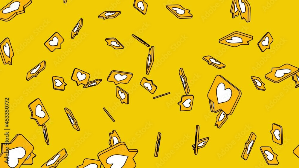 Toon style yellow heart icons on yellow background.
Loopable animation for background.
Toon style yellow heart icons on yellow background.
Loopable animation for background.