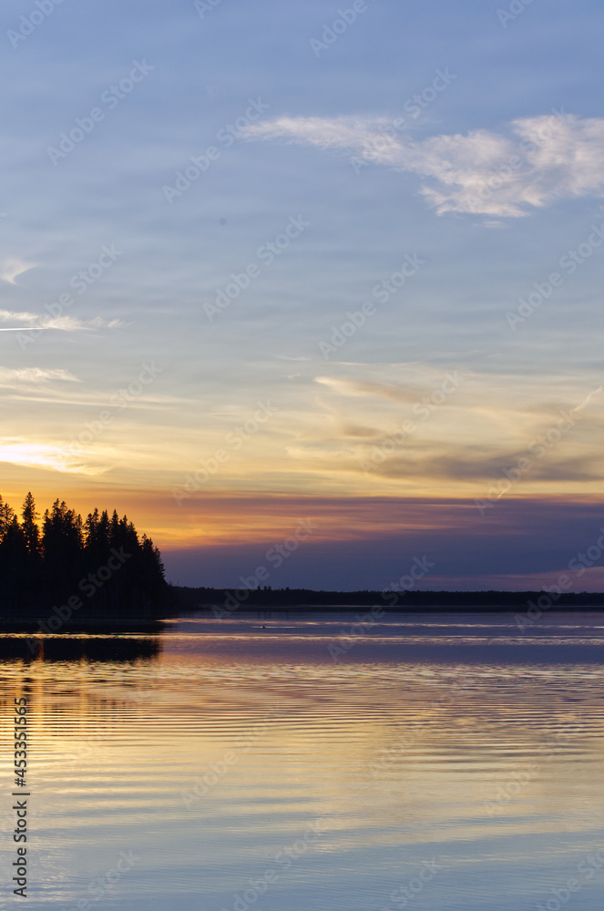 Sunset at Astotin Lake, Elk Island National Park