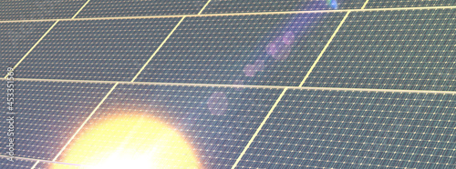 Closeup Of Solar Panels Wit...