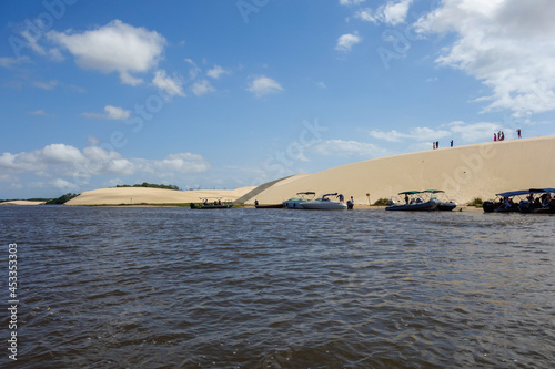 Pequenos Lencois, on Barreirinhas, Maranhao, Brazil. dunes on the rivery community of Cabure photo