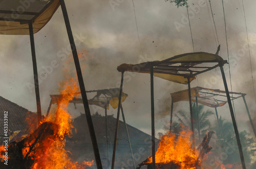 Hindu cremation ceremony Ngaben in Bali to release the soul of a dead person | Bali, Indonesia photo