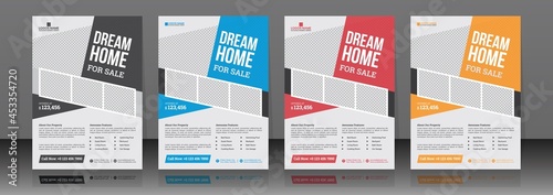 Real Estate Flyer Template Design Vector