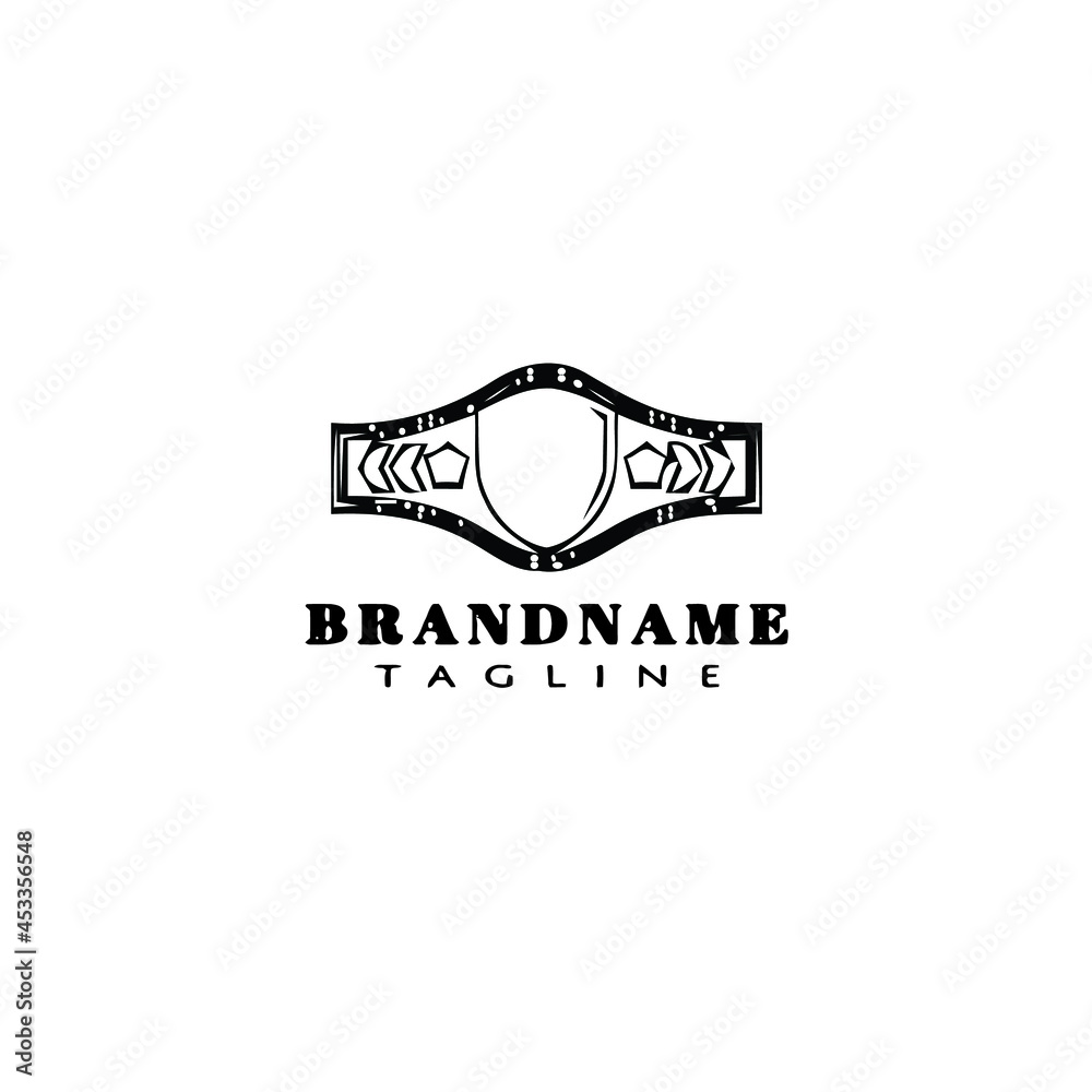 Naklejka premium championship belt cartoon logo icon design template isolated vector illustration