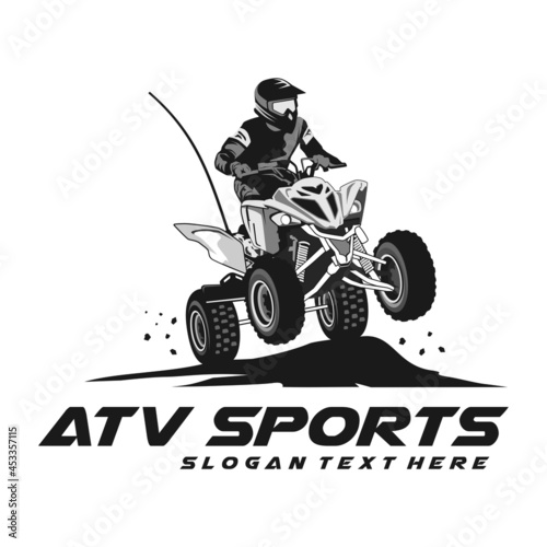 ATV offroading icon logo illustration design vector